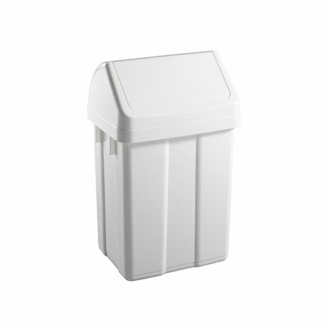 Контейнер для мусора с крышкой TTS MAX белое, 12 л.