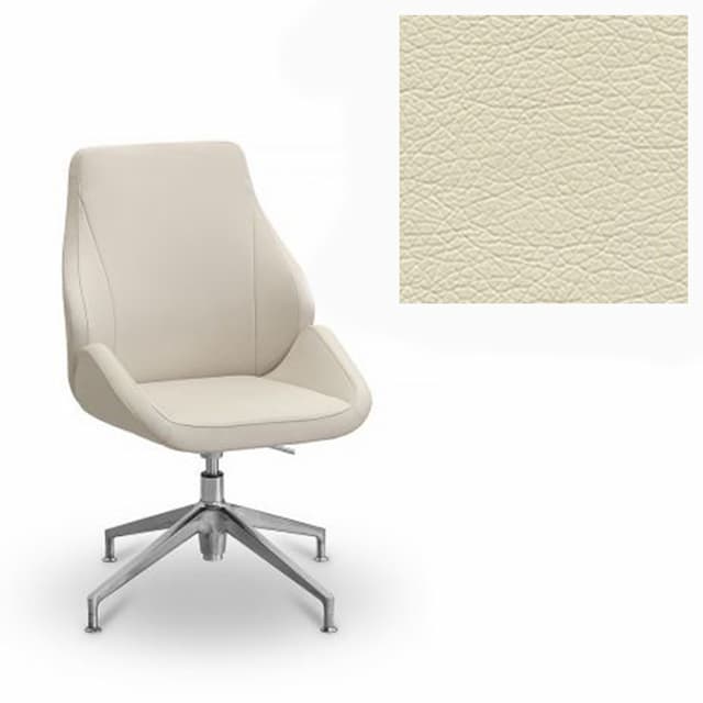 Кресло посетителя Юнитекс Мелоди экокожа премиум светло-бежевая CN1112