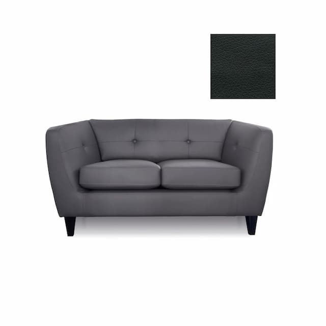 Диван 2-местный Юнитекс ROMAN 6127.27 экокожа премиум / черная