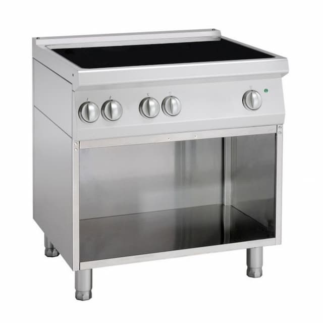 Плита электрическая 4-х конфорочная со стеклокерамической поверхностью с открытой подставкой  Bartscher 287420