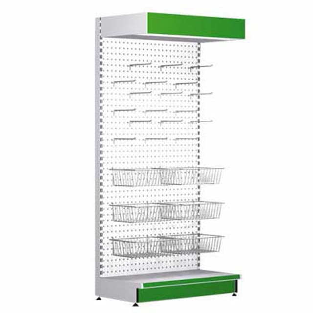 Стеллаж с перфорированной задней панелью Русь MAGMA СК100 с фризом, без навески