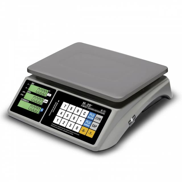 Торговые настольные весы MERTECH M-ER 328 AC-32.5 "TOUCH-M" LCD RS232 и USB