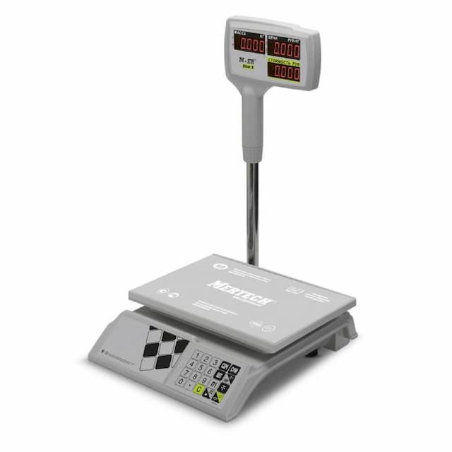 Торговые настольные весы MERTECH M-ER 326 ACPX-15.2 "Slim'X" LED Белые
